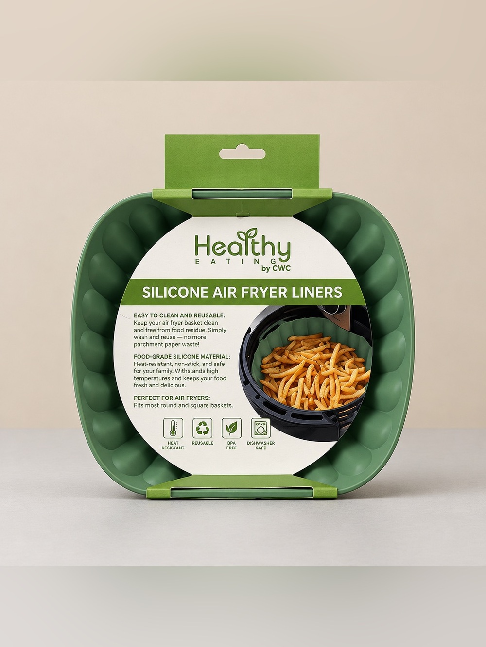 Healthy Eating Silicone Air Fryer Liner by CWC